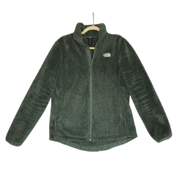 THE NORTH FACE Osito Fleece Jacket Women M Forest Green Outdoor Athletic Travel - Picture 1 of 10